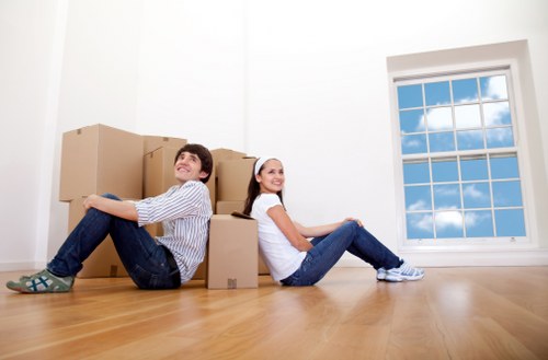 Careful packing of fragile household items for a move in Shepherdsbush
