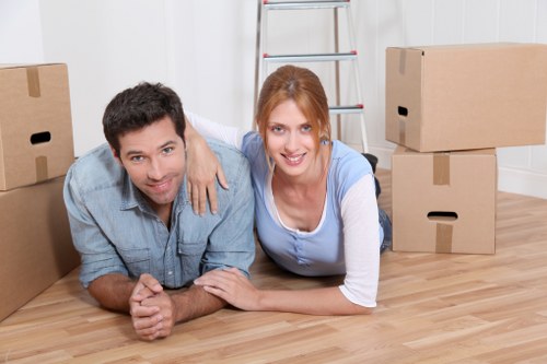 Household furniture being prepared for a move in Shepherdsbush